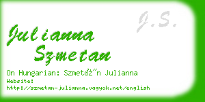 julianna szmetan business card
